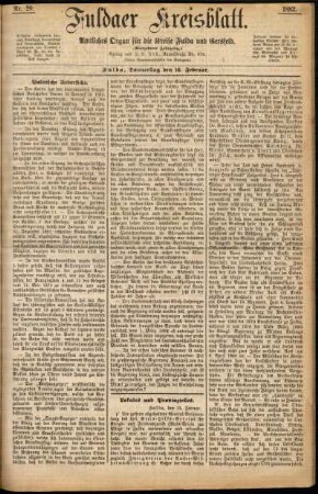 Ausgabe vom Donnerstag, den 16. Februar 1882.