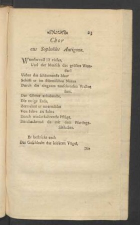 Chor aus Sophokles Antigone