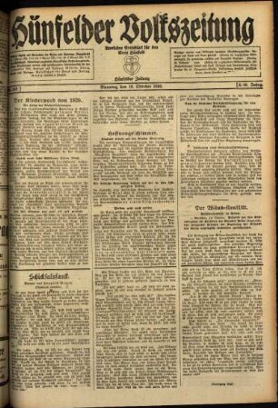 Ausgabe vom Dienstag, den 19. Oktober 1920.