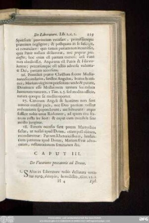 Caput III. De Vocatione peccatoris ad Deum.