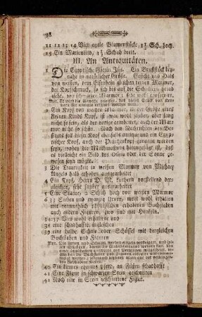 III. An Antiquitäten.