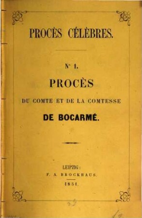 Procès célèbres, 1