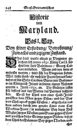 Historie von Maryland