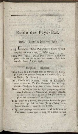 Ecole des Pays-Bas.