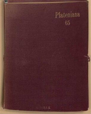 Nachlass von August Graf von Platen-Hallermünde (1796 - 1835) - BSB Plateniana, 65. August Graf von Platen-Hallermünde (1796 - 1835) Nachlass: Platens Briefe an den Grafen Friedrich von Fugger 1817-1835 - BSB Plateniana 65