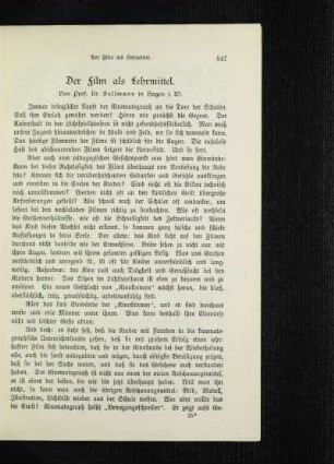 ¬Der¬ Film als Lehrmittel