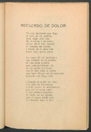 Recuerdo de dolor