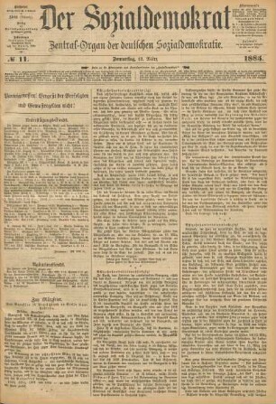 No 11. Donnerstag, 12. März 1885.