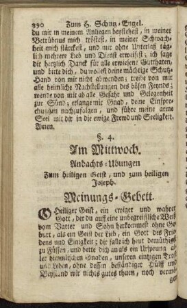 §. 4. Am Mittwoch. - §. 5. Am Donnerstag.