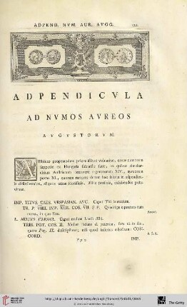 Adpendicula ad numos aureos augustorum