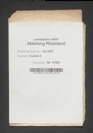 Abschrift des Vertrags zwischen Kurköln und Jülich, 1484 August 19 [= Kurköln, Urk. Nr. 3082] und des Vertrages zwischen Kurköln und der Stadt Werl, 1485 November 10 [= Kurköln, Urk. Nr. 3134]