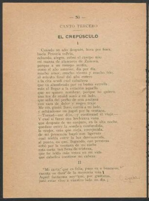 Canto tercero - El crepúsculo