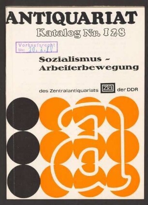 Nr. 128: Sozialismus, Arbeiterbewegung