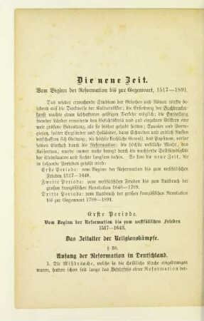 Erste Periode. Vom Beginn der Reformation bis zum westfälischen Frieden 1517-1648