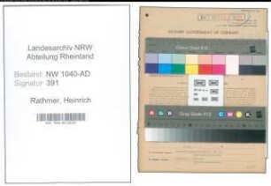 Entnazifizierung Heinrich Rathmer , geb. 07.05.1897 (Landwirt)
