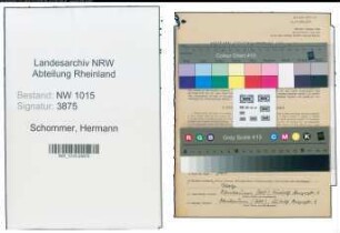 Entnazifizierung Hermann Schommer , geb. 22.09.1893 (Musiklehrer)