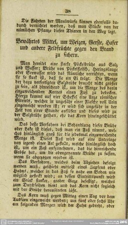 Bewährtes Mittel, um Weizen, Gerste, Hafer und andere Feldfrüchte gegen den Brand zu sichern