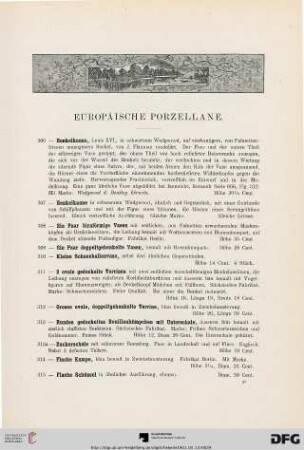 Europäische Porzellane (Nr. 306-383)