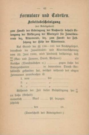 Arbeitsbescheinigung