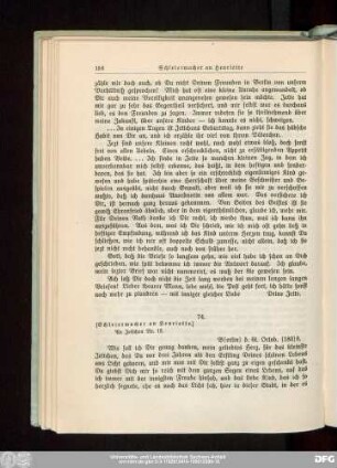 74. [Schleiermacher an Henriette.]