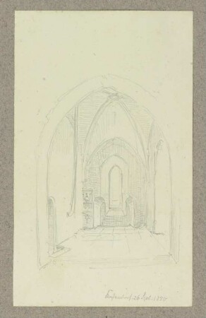 Kreuzrippengewölbter Raum in der Sebastianskirche in Kochendorf