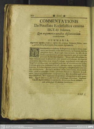 Sect. III Polemica, Quo argumenta opposita dissentientium examinantur