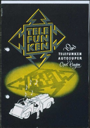 Werbeprospekt: Der Telefunken Autosuper für Opel Wagen