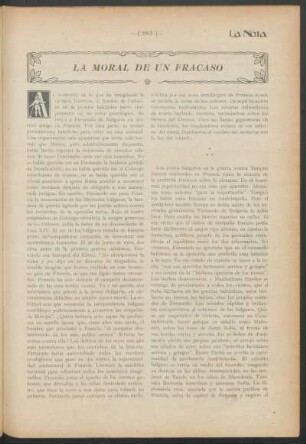 La moral de un fracaso