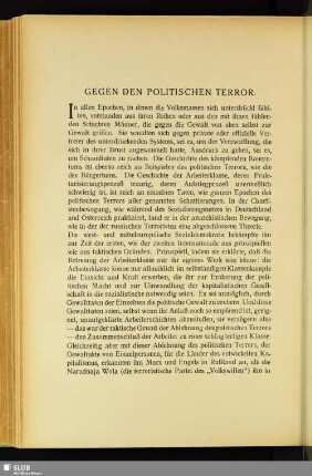 Gegen Den Politischen Terror
