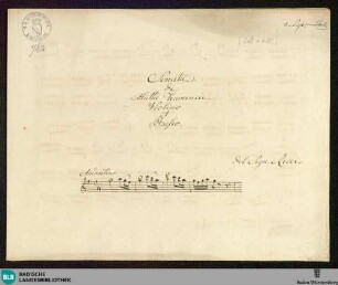 Sonatas - Mus. Hs. 762 : fl, vl, b; G; GroT 3926-G