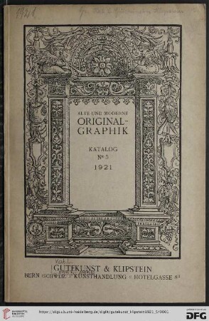 Nr. 5: Katalog / Gutekunst & Klipstein