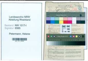 Entnazifizierung Helene Petermann , geb. 24.12.1899 (Lehrerin)