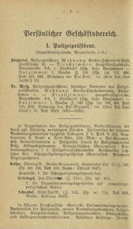 I. Polizeipräsident