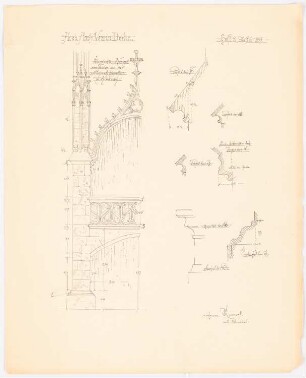 Reiseskizzen: Heft 8, Blatt 6: Details, Kanzel der St. Michaelskapelle in Kiedrich