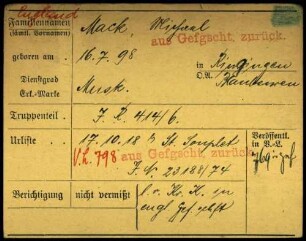 Mack, Michael - Mader, Wilhelm