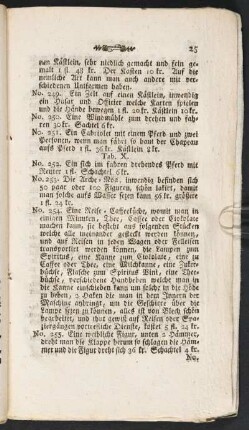 Tab. X. [Beschreibung]; No. 252.-276.