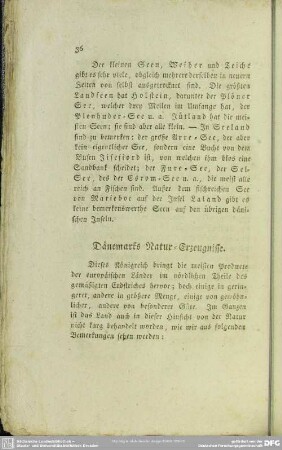 Dänemarks Natur-Erzeugnisse