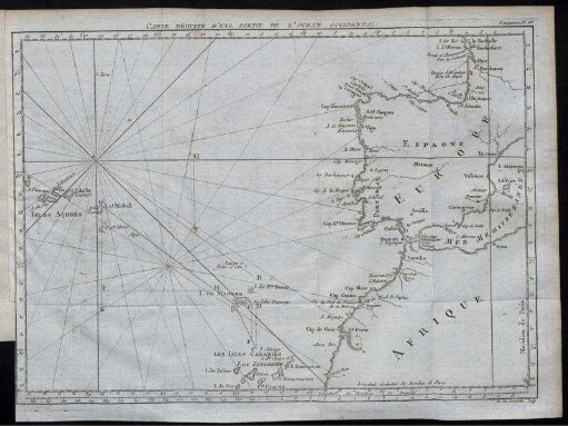 Pl. IV. Carte réduite d'une partie de l'ocean occidental.