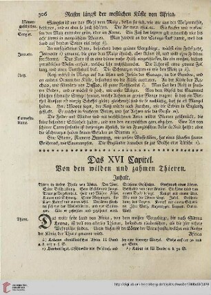 Das XVI Kapitel: Von den wilden und zahmen Thieren