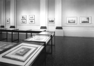Dresden. Ausstellung "Natur und Heldenleben - Deutsche und Schweizer Zeichnungen der Goethezeit aus dem Bestand der Graphischen Sammlung Albertina in Wien" im Albertinum 28.03.-01.06.1998. Mosaiksaal (Empore)