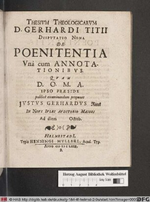 De Poenitentia