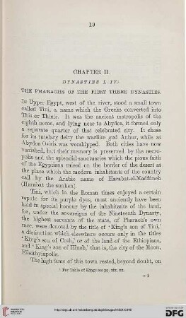 Chapter II: Dynasties I-IV