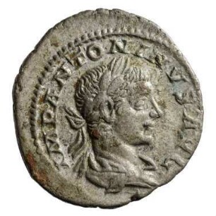 Münze, Denar, 219 n. Chr.