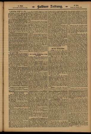 Dritte Ausgabe vom Samstag, den 20. Dezember 1913.