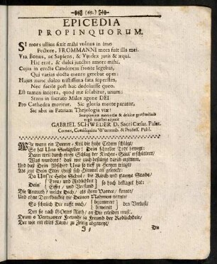 69-89, Epicedia Propinquorum.