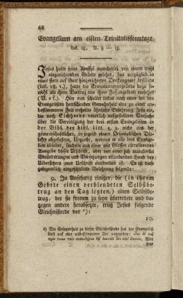 Evangelium am elften Trinitatissonntage. Luk. 18, V. 9-15