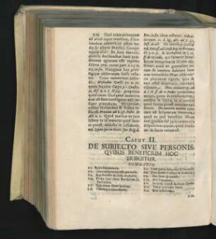 Caput II. De Subiecto Sive Personis Quibus Beneficium Hoc Tribuitur.