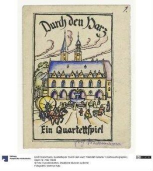 Quartettspiel "Durch den Harz" Titelblatt Variante 1 (Gebrauchsgraphik)