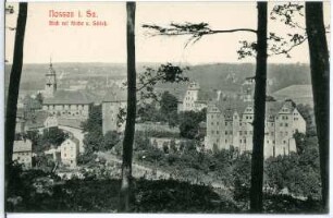 Nossen. Kirche und Schloss