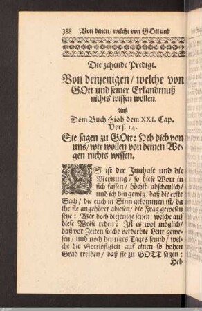 Die zehende Predigt.